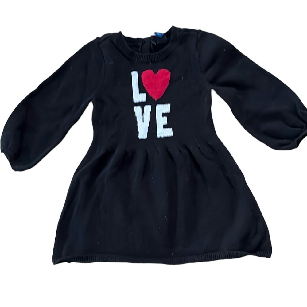 Black knit Valentine dress, Old Navy, 18-24 months.
